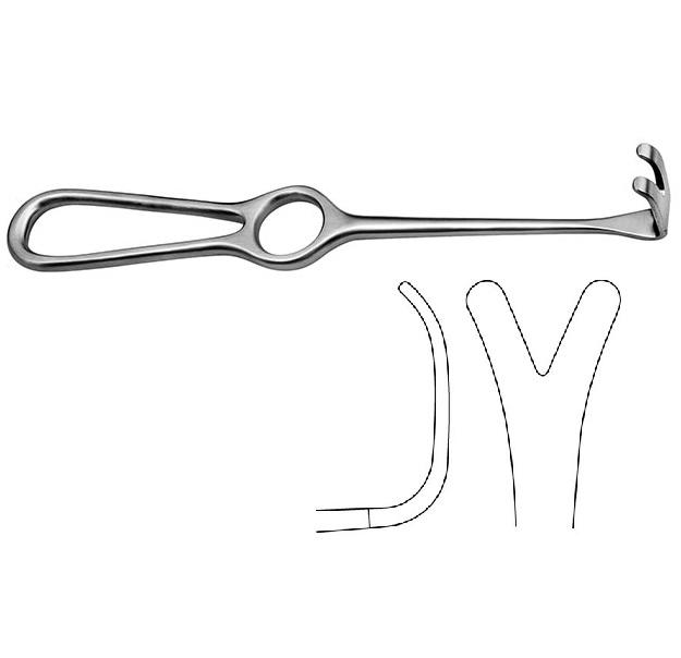 WASSMUND Ретрактор; 2 зубчики; тупий; 33X21мм; 20,5см. Tontarra Medizintechnik GmbH